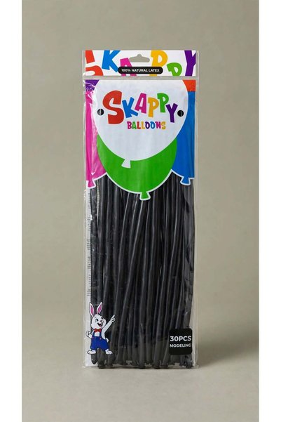 Dmc Long black latex balloons designed for twisting/modeling (approximately s...