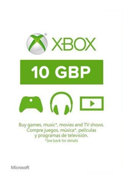 MICROSOFT CARD CADOU XBOX LIVE 10 GBP REGATUL UNIT