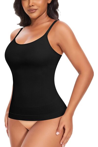 OtherMax Tricou Damă Basic Tank Top Fără Mâneci Elastic Negru XL