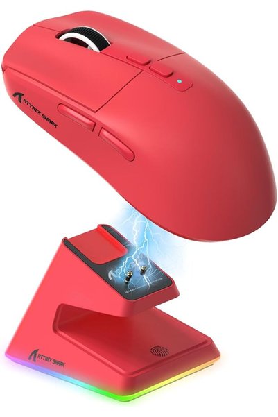 SiLabor X Attack Shark ماوس ATTACK SHARK X6 خفيف الوزن 49 جرام مع محطة شحن مغ...
