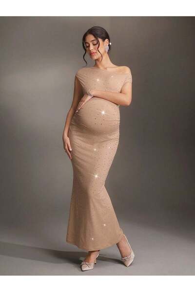 Sheya Rochie maxi, bej