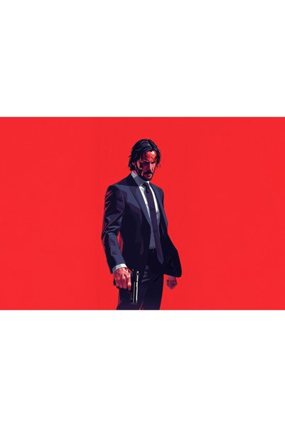 OEM Постер Джон Уик Костюм и Пистолет, 61x90 см, poster9536