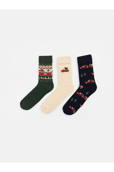 LC Waikiki NEVAVM Farkılıكياً، مجموعة من 3 جوارب رجالية من LCW ACCESSORIES بن...