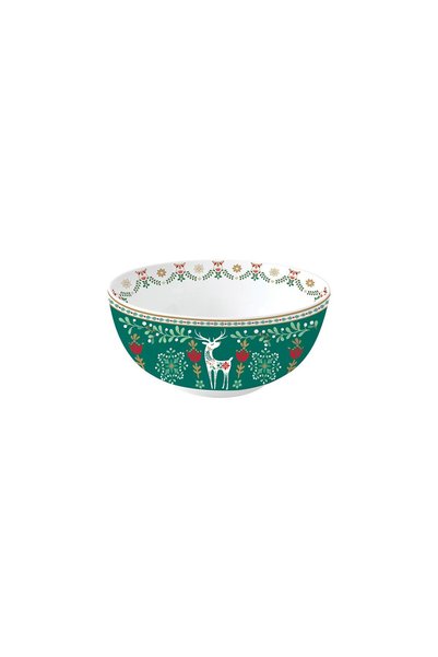EasyLife Porcelain bowl, 15cm, "Christmas Folk" - Easy Life