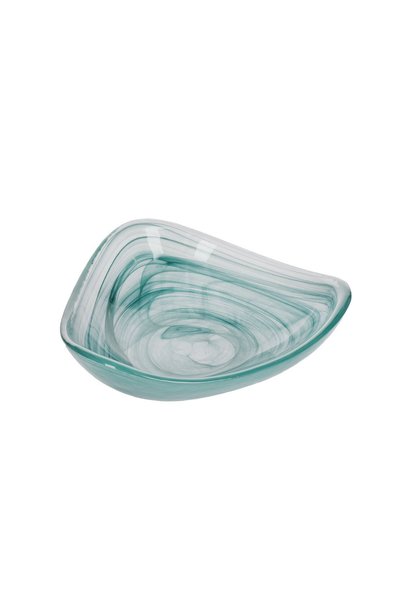 Artesa Serving bowl, 18 cm, made of glass, Green Swirl -