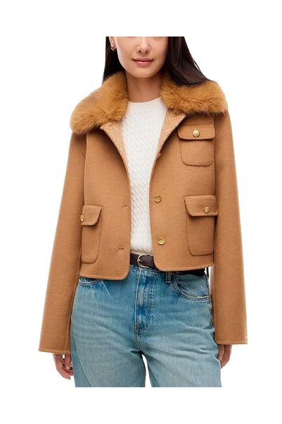 Tommy Hilfiger Γυναικείο Μάλλινο Τζάκετ Καμηλό WW0WW52914-GWA