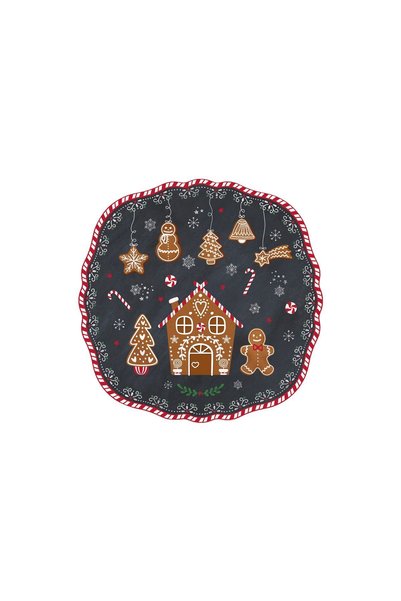EasyLife Dessert plate, porcelain, 20 cm, "GINGERBREAD" - Easy Life