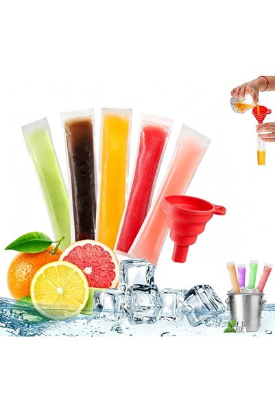 Winever 100 قطعة أكياس قوالب مثلجات للاستخدام مرة واحدة، أكياس مثلجات منزلية ...