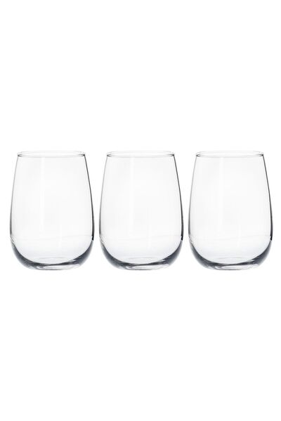Borgonovo Set of 3 drinking glasses, 490 ml, made of glass -