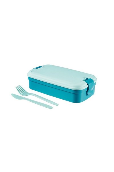 CURVER Food container with cutlery set, plastic, Blue -