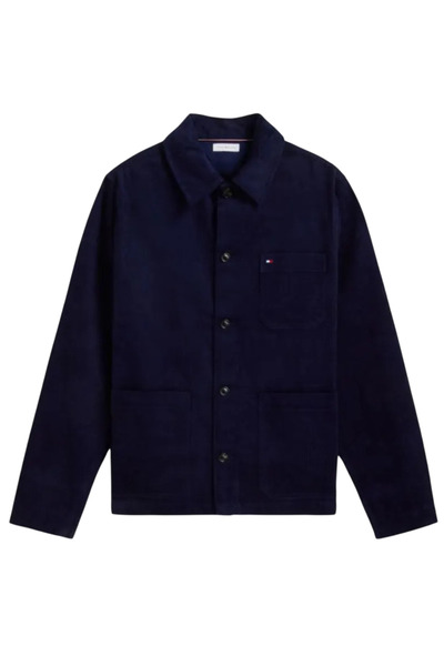 Tommy Hilfiger Ανδρικό Κοτλέ Overshirt Μπλε MW0MW44615-BCL