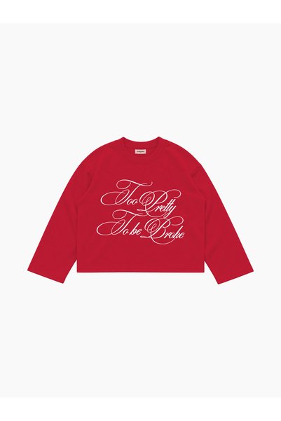 lethestudios Pretty Privilege Uzun Kollu T-Shirt