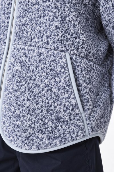 Mixray 4984 Kadın Fermuarlı Önden Cepli Dik Yaka Polar Sweatshirt Gri