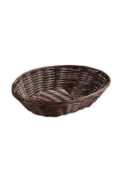 Kesper Oval bread basket, plastic, 24 x 20 cm, Brown -