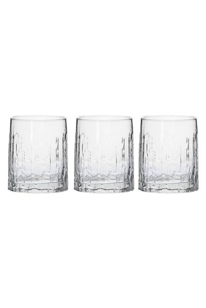 Borgonovo Set of 3 drinking glasses, made from glass, 285 ml, "Oak" -