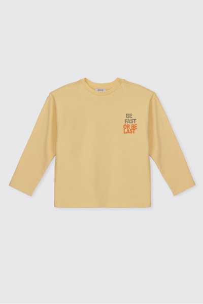 Panço Boy's Long Sleeve Yellow T-Shirt