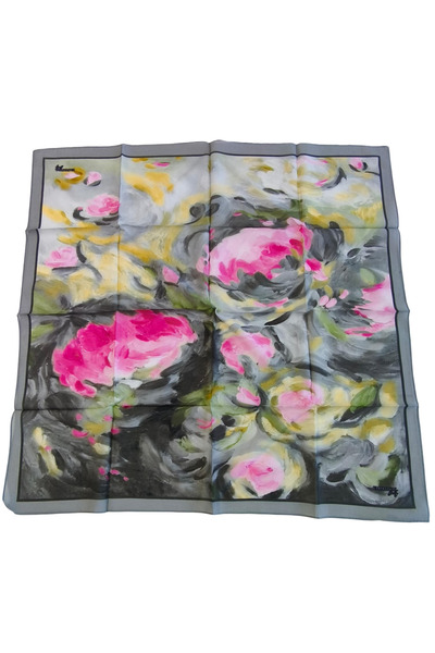Emproyal Printed Lora Scarf 9603 011 Gray Abstract Pattern