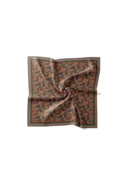 Emproyal Printed Velune Scarf 07 07 Petro Green Leopard Pattern