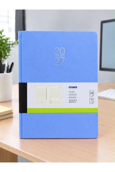 GENC DIJITAL BASKI 2027 20X28 مفكرة يومية بغلاف صلب مخيط 119-ECK (336 صفحة)