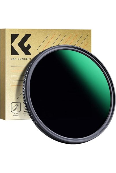 K&F CONCEPT فلاتر ND متغيرة 58 ملم من ND3 إلى ND1000، فلاتر كثافة محايدة قابل...