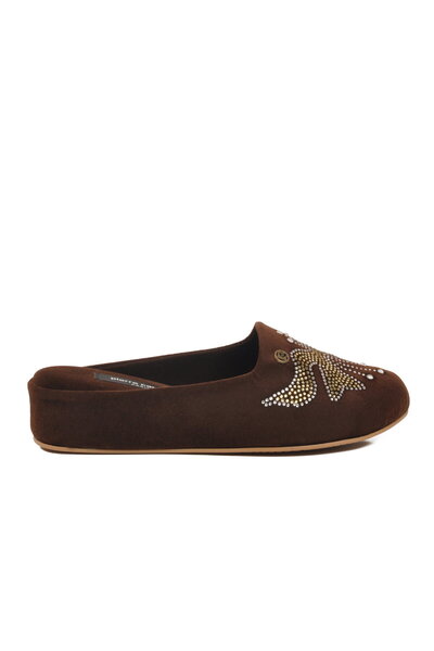 Pierre Cardin Brown Closed-Front Women's House Slippers