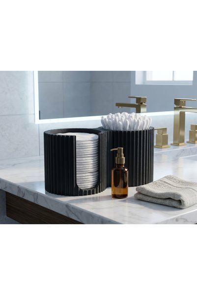 Banyo Ve Makyaj Organizeri - Pamukluk Kulak Çöpü Ve Makyaj Pamuğu Düzenleyici Standı