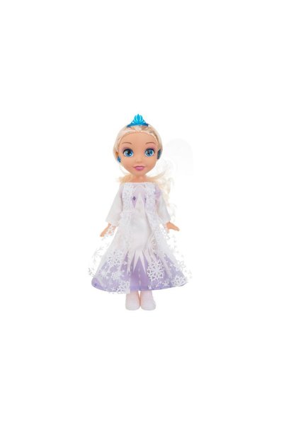 Jumbo Papusa Printesa Blonda cu Rochie Alba Lila Fulgi & Bijuterii 29cm