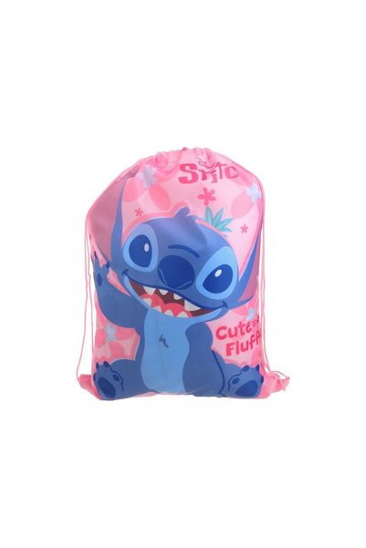 Jumbo Rucsac Roz cu Model Stitch "Drăguț și Pufos" 34x44,5cm