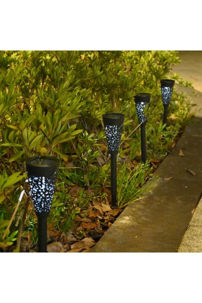 Generic Brand Set 12 Lămpi Solare LED pentru Grădină, Tip Torță, 36 x 6.8 cm,...