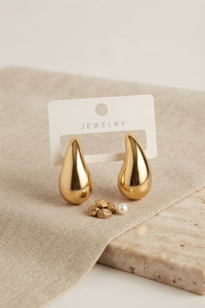 Skygo Gold Color Drop Earrings 30 mm Tj-Bkp12198