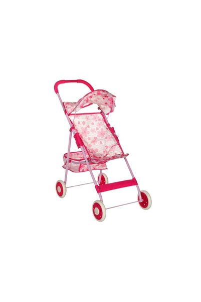 OEM Pink Toy Stroller with Doll Canopy