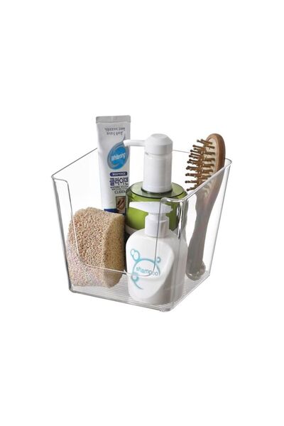 OEM Transparent Acrylic Bathroom Holder 16.4x16.4x14x5cm
