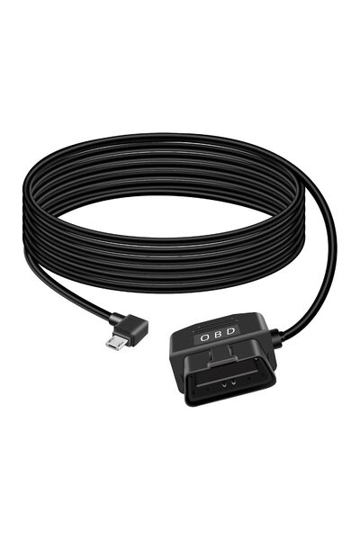 TERRIFI كابل طاقة OBD2، محول مايكرو USB بزاوية قائمة، سلك توصيل مباشر مع زر ت...