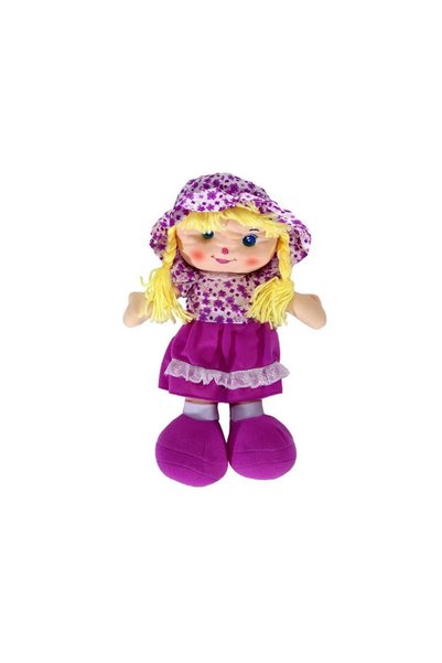 Jumbo Fuchsia Textile Doll - Purple Dress