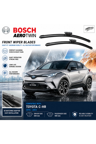 Bosch Set ștergătoare Aerotwin, 65/40 cm pentru Toyota CH-R Prius, Subaru For...