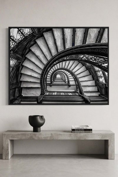 Jasmine Art The Grand Helix Architecture Wall Art | Landscape Framed Canvas P...