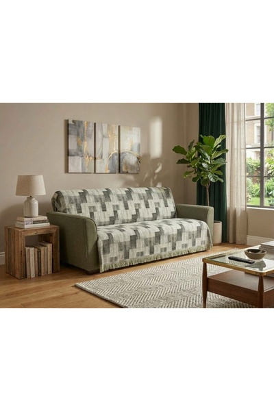 WOOF HOME Çok Amaçlı Pamuklu Örtü-Baza Örtüsü- Kanepe-Koltuk Şalı-Koltuk Örtüsü 170x220