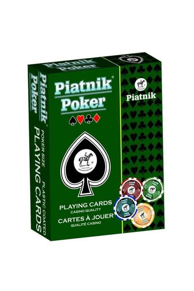 Piatnik Poker playing cards, blue back, 9 × 6 cm