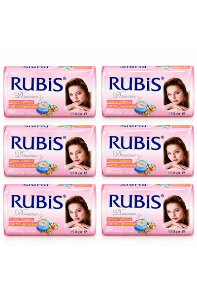 Generic Brand Комплект 6 сапуна Rubis, 150 г Мекота Глицерин