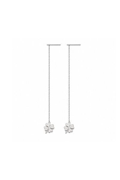 Jolie Silver Cercei Damă din Argint 925, Jolie Silver, Model Lănțișor cu Trif...