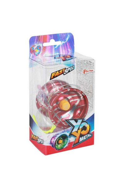 Toi-Toys Μεταλλικό Γιο-Γιο με Εφέ Φλόγας, διάμετρος 5,5 εκ., Toi-Toys, Κόκκινο
