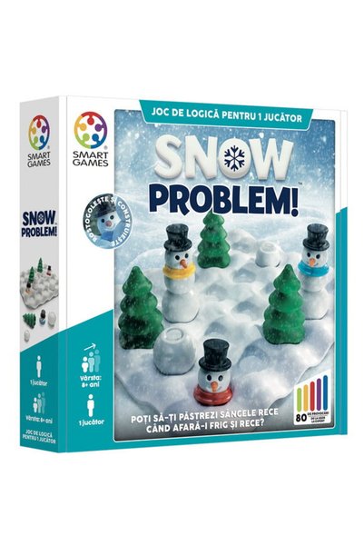 Smart Games Παιχνίδι λογικής με 80 προκλήσεις, - Πρόβλημα Χιονιού, 8+ ετών, Έ...