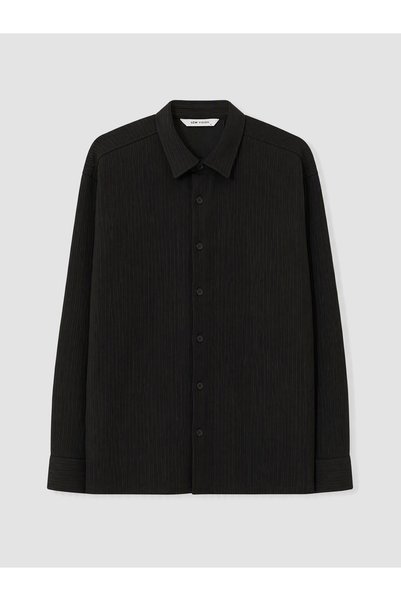 LC Waikiki Peak New Season Black Regular Fit Men's Shirt