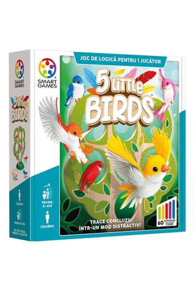 Smart Games Παιχνίδι λογικής με 60 προκλήσεις, - 5 Μικρά Πουλιά, για ηλικίες ...