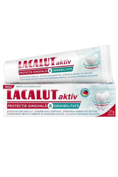 Generic Brand Pastă de Dinți Lacalut, 75 ml Aktiv Protecție Gingivala Sensibi...