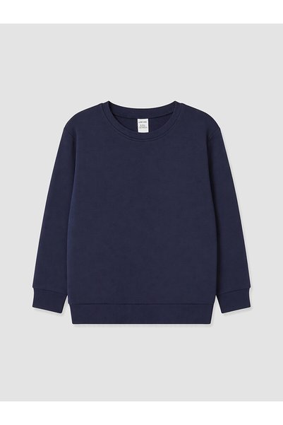 LC Waikiki سويت شيرت للأولاد من Peak New Season باللون الأزرق الداكن وياقة دا...