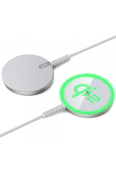 ESR Incarcator Retea Wireless HaloLock, 15W, 1.67A, Argintiu