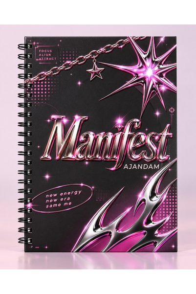 mcolor Manifest Agenda 17X24 cm Spiral Bound Hard Cover Patterned Notebook