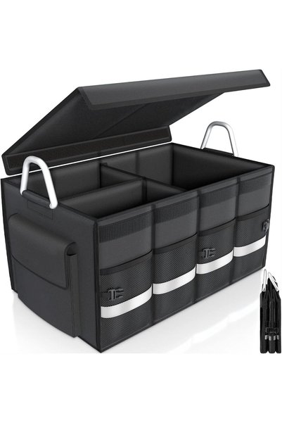 MOTRK Trunk Organizer - Car Organizer, Foldable Trunk organizer for SUVs & Se...
