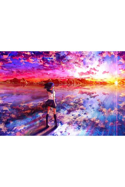 OEM Poster Fată Anime Mergând spre Lumina 4k, 61x90 cm, poster12467